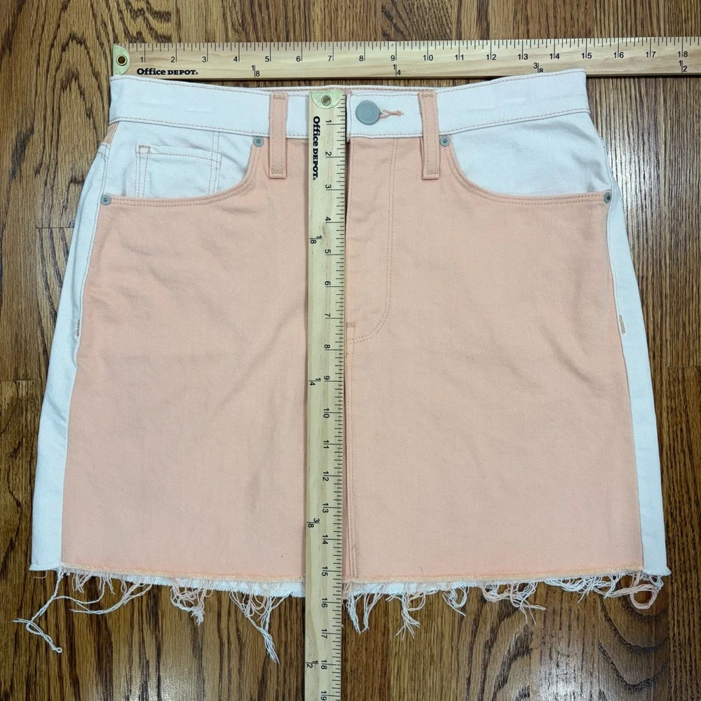 Hudson Jeans Peachy Colorblock Denim Skirt (29) - Picture 6 of 9
